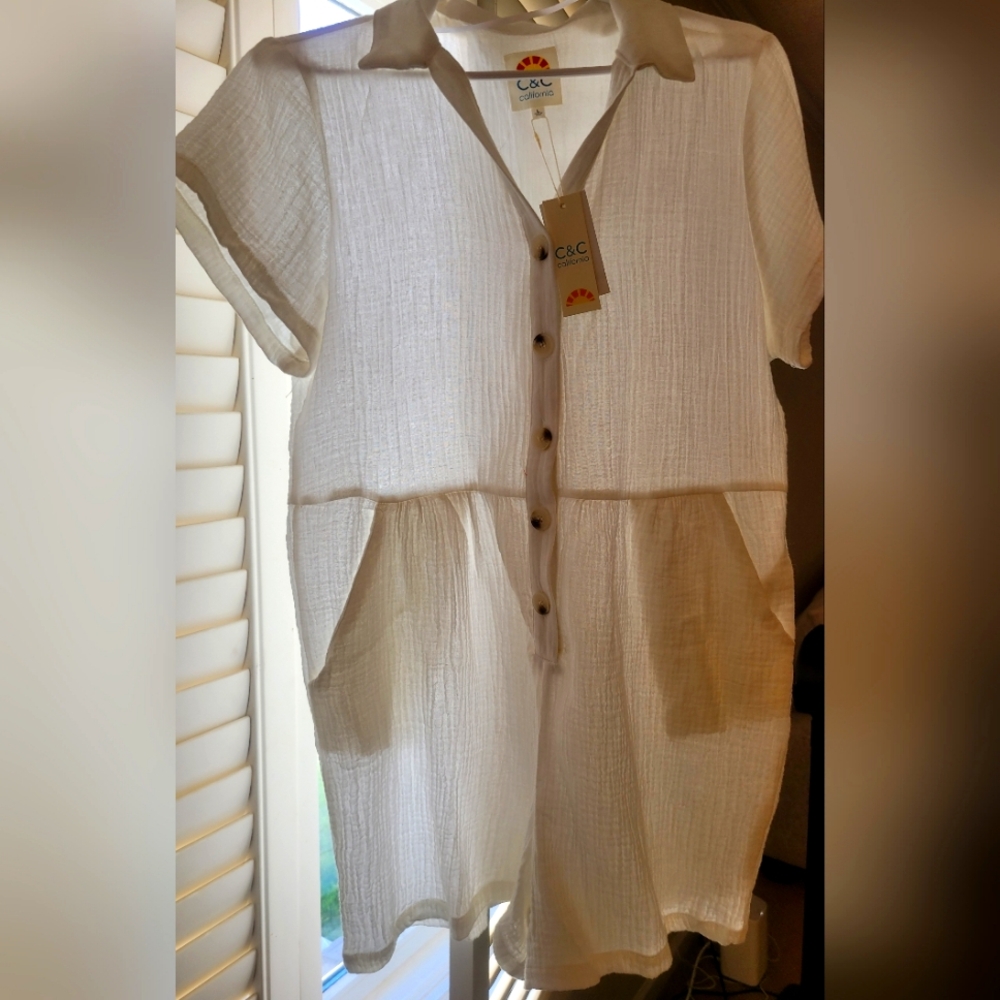 Womens L White romper